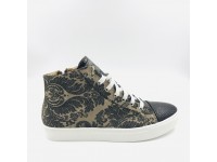 Handmade shoes Bronze-Black Damascati and Brown snake leather